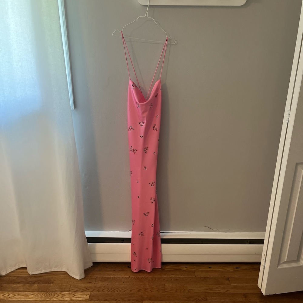 Pink floral dress